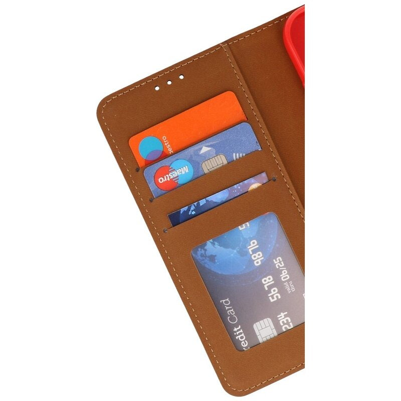 Bookstyle Wallet Cases Hoesje voor iPhone 16 Rood