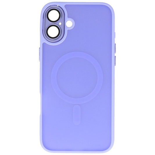 Mat-Transparent met Camera Beschermer Magsafe Case voor iPhone 16 Paars