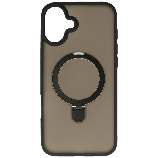 Magsafe Mat Transparant - Camera Beschermer Case met Staande Functie voor iPhone 16 Zwart