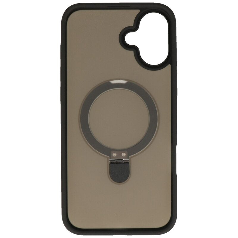 Magsafe Mat Transparant - Camera Beschermer Case met Staande Functie voor iPhone 16 Zwart
