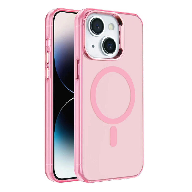 IMD Magnetic Fashion Color Hard Case voor iPhone 16 Roze