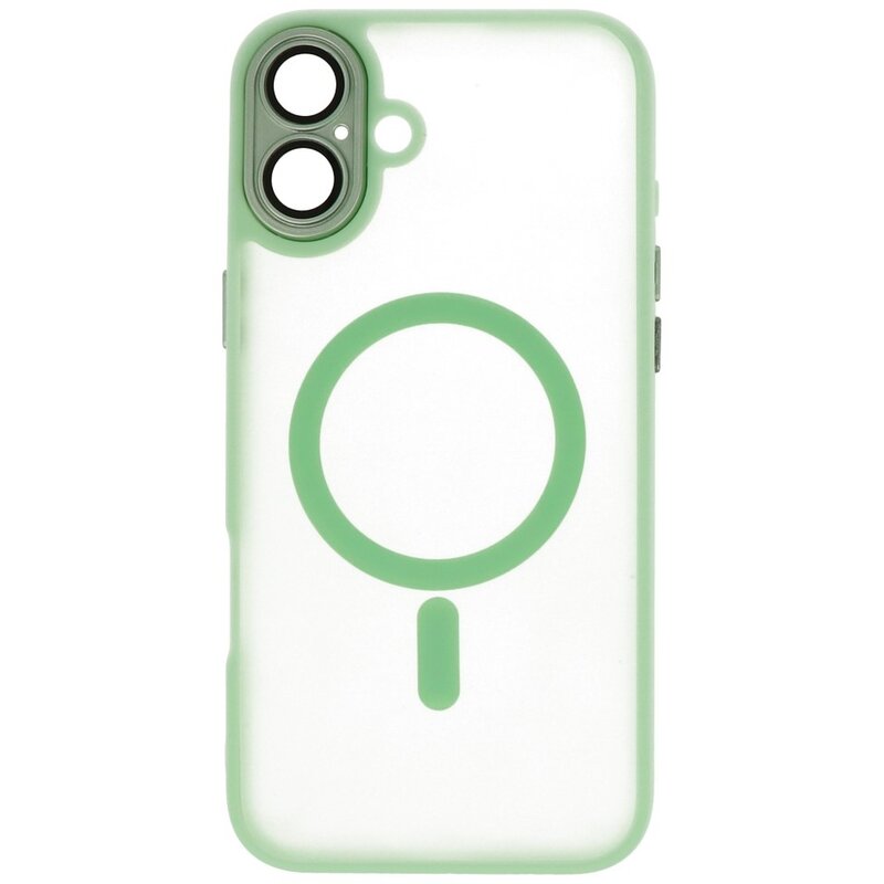 Mat-Transparent met Camera Beschermer Magsafe Case voor iPhone 16 Groen