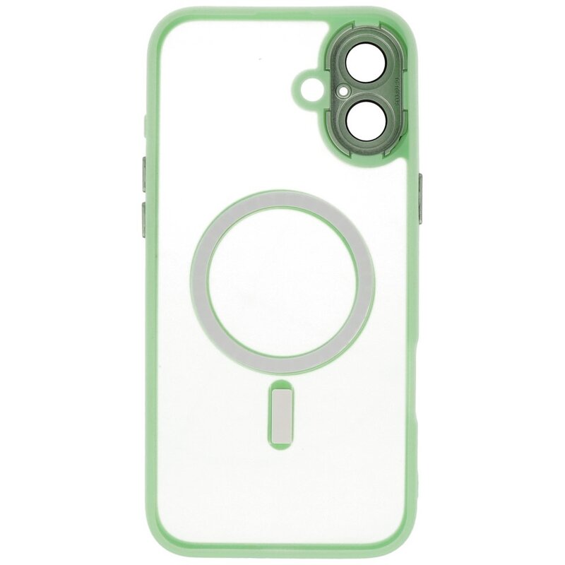 Mat-Transparent met Camera Beschermer Magsafe Case voor iPhone 16 Groen
