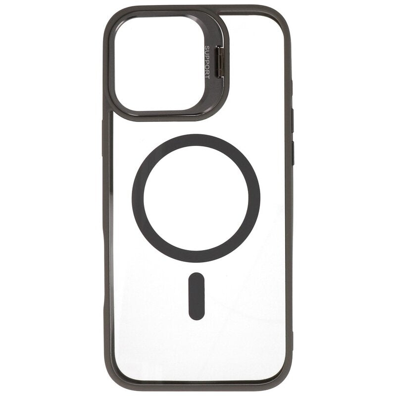 Magsafe Transparant - Camera Beschermer Case met Staande Functie voor iPhone 16 Grijs