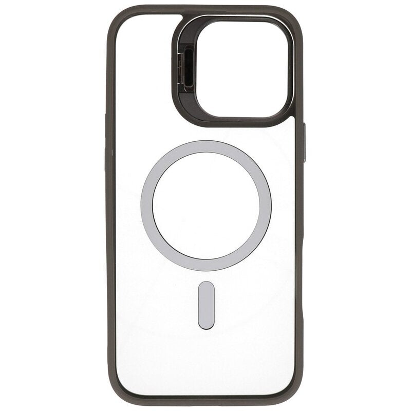 Magsafe Transparant - Camera Beschermer Case met Staande Functie voor iPhone 16 Grijs