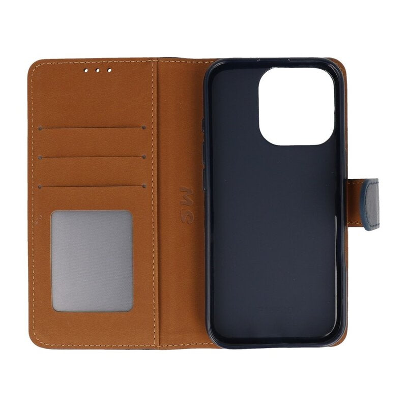 Bookstyle Wallet Cases Hoesje voor iPhone 16 Pro Navy