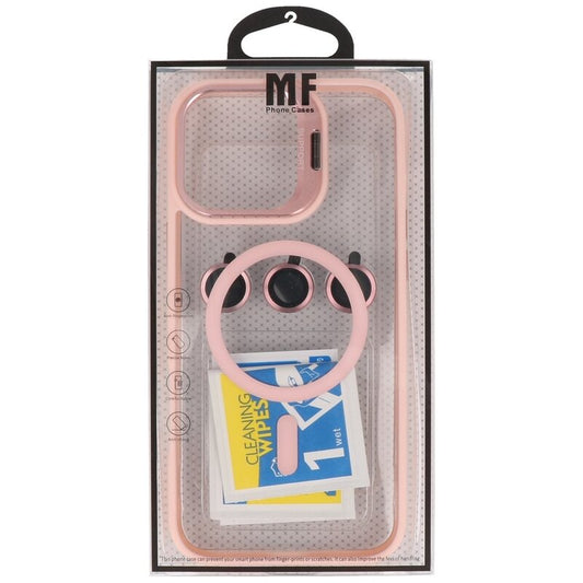 Magsafe Transparant - Camera Beschermer Case met Staande Functie voor iPhone 16 Pro Pink