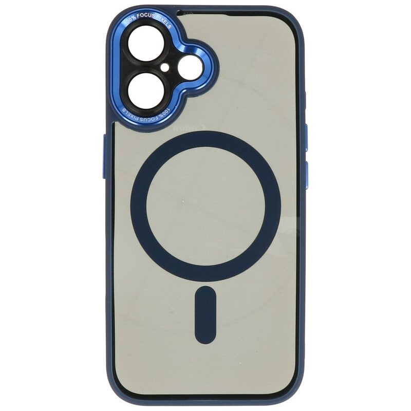 Magsafe Aluminium Camera Beschermer Hoesje voor iPhone 16 Blauw