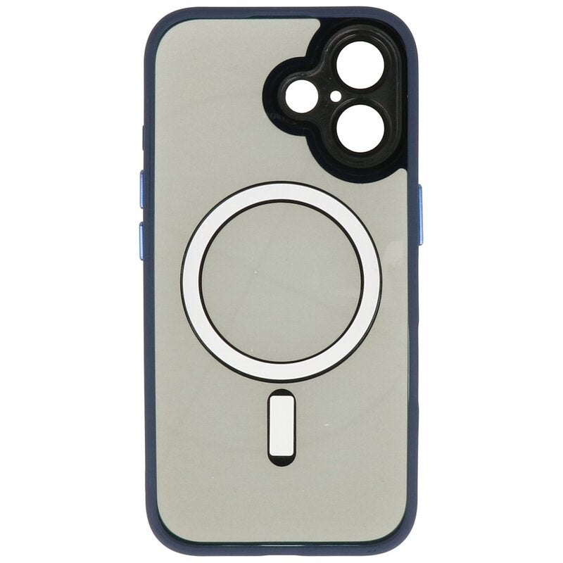 Magsafe Aluminium Camera Beschermer Hoesje voor iPhone 16 Blauw