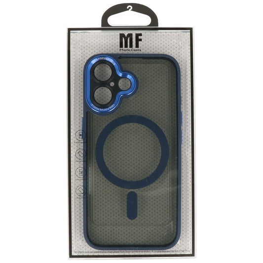Magsafe Aluminium Camera Beschermer Hoesje voor iPhone 16 Blauw
