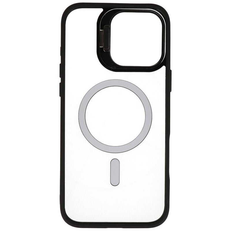 Magsafe Transparant - Camera Beschermer Case met Staande Functie voor iPhone 16 Zwart