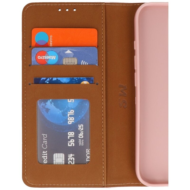 Bookstyle Wallet Cases Hoesje voor iPhone 16 Rose Goud