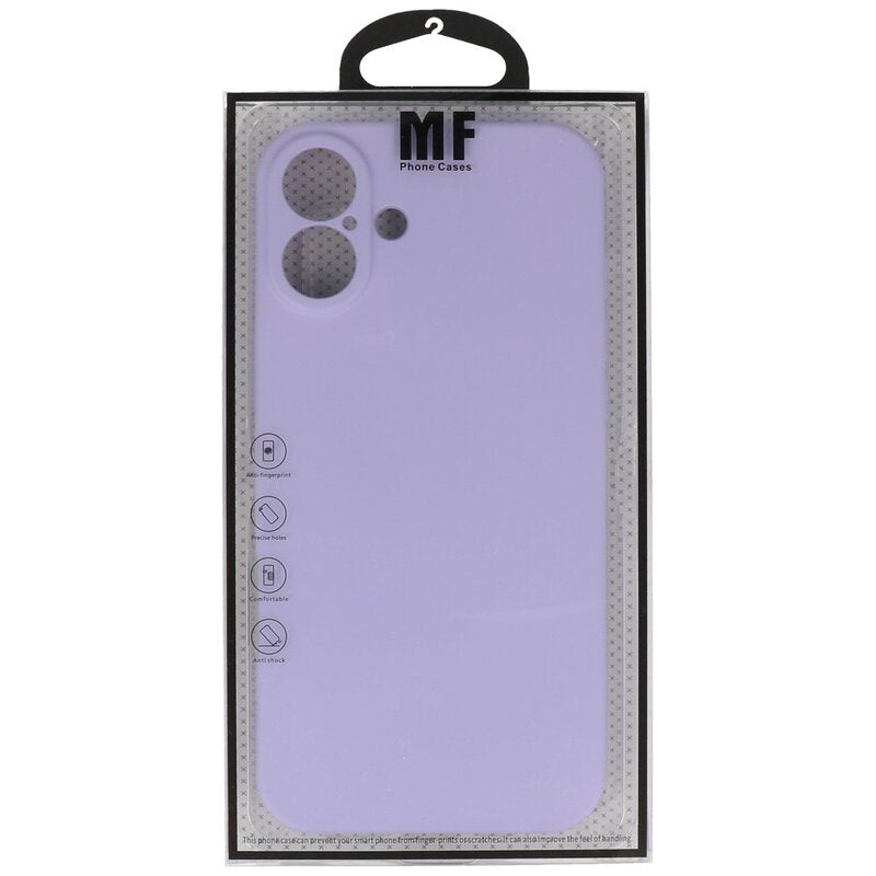 Fashion Color TPU Hoesje voor iPhone 16 Paars