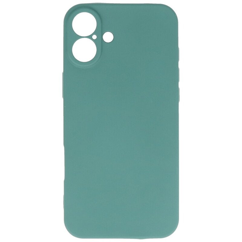 Fashion Color TPU Hoesje voor iPhone 16 Donker Groen