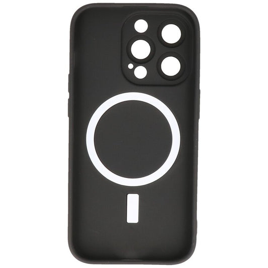 MagSafe Hoesje met Camera Beschermer voor iPhone 15 Pro Max Zwart