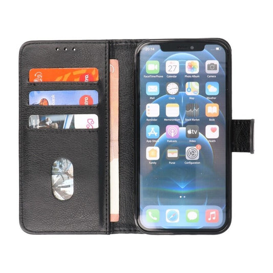 Bookstyle Wallet Cases Hoesje voor iPhone 15 Pro Max Zwart