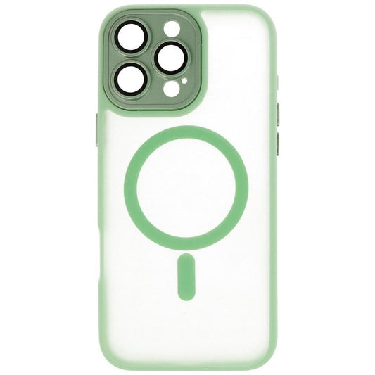 Mat-Transparent met Camera Beschermer Magsafe Case voor iPhone 15 Pro Groen