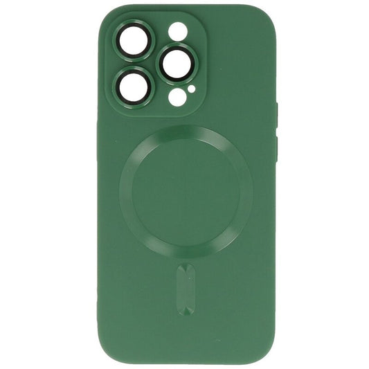 MagSafe Hoesje met Camera Beschermer voor iPhone 15 Pro Donker Groen