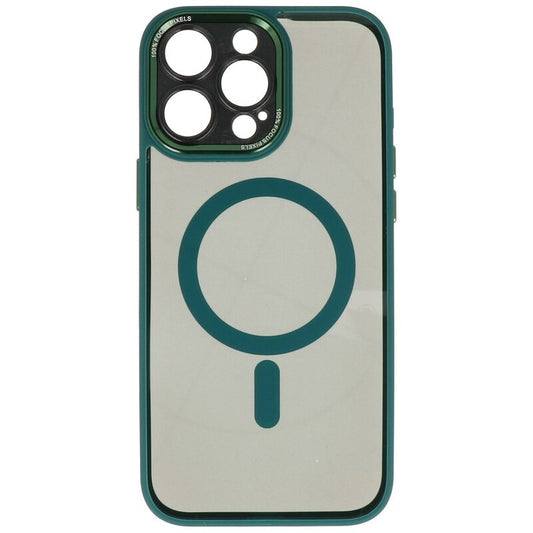 Magsafe Aluminium Camera Beschermer Hoesje voor iPhone 15 Pro Donker Groen