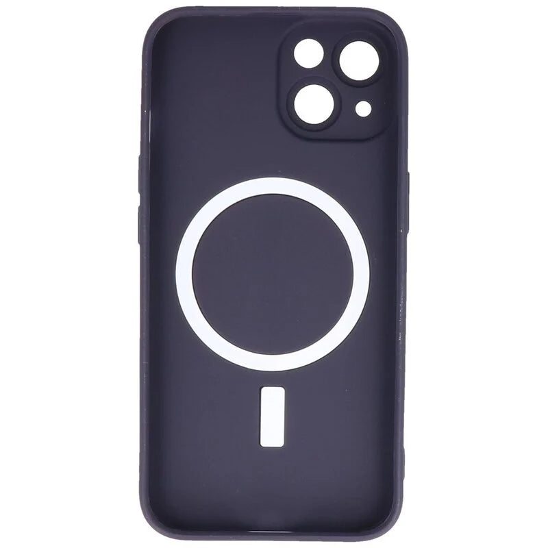 MagSafe Hoesje met Camera Beschermer voor iPhone 15 Nacht Paars