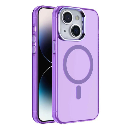 IMD Magnetic Fashion Color Hard Case voor iPhone 15 Paars