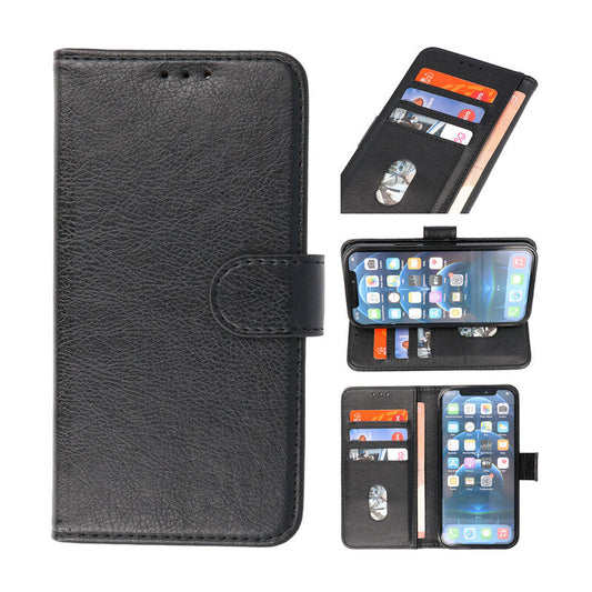Bookstyle Wallet Cases Hoesje voor iPhone 15 Zwart