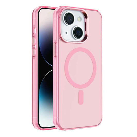 IMD Magnetic Fashion Color Hard Case voor iPhone 15 Roze