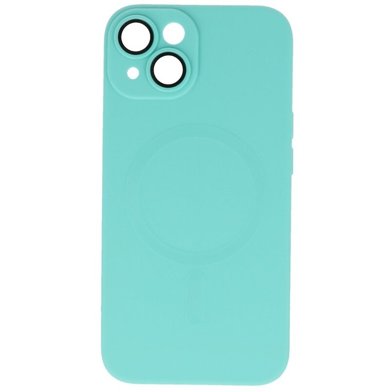 MagSafe Hoesje met Camera Beschermer voor iPhone 15 Turquoise