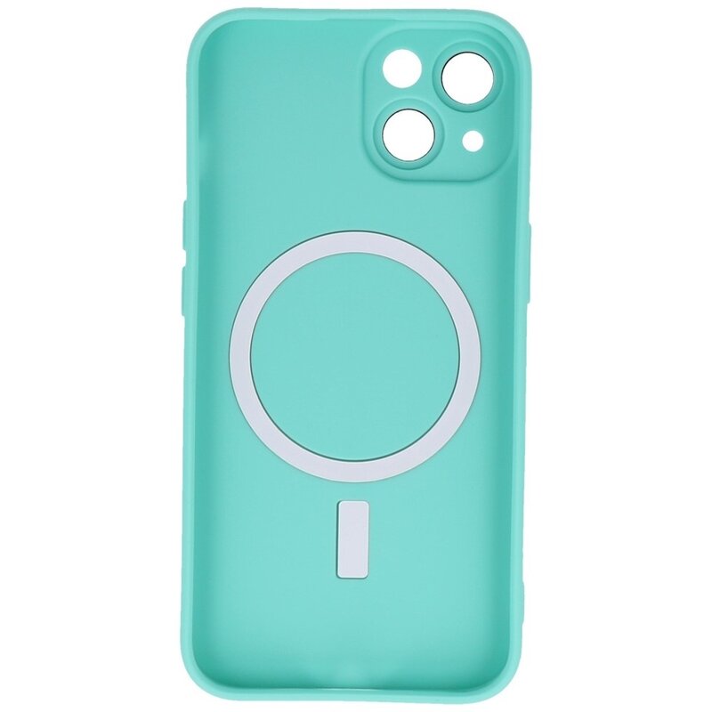 MagSafe Hoesje met Camera Beschermer voor iPhone 15 Turquoise