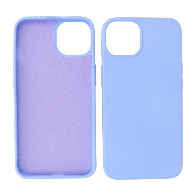 Fashion Backcover Telefoonhoesje - Color Hoesje - Geschikt voor iPhone 15 - Paars