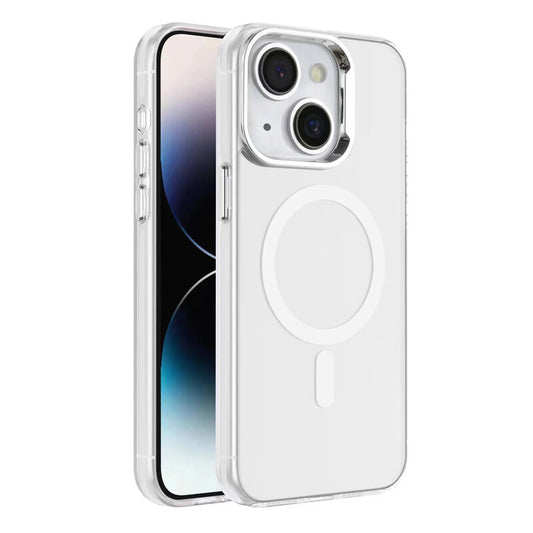 IMD Magnetic Fashion Color Hard Case voor iPhone 15 Wit