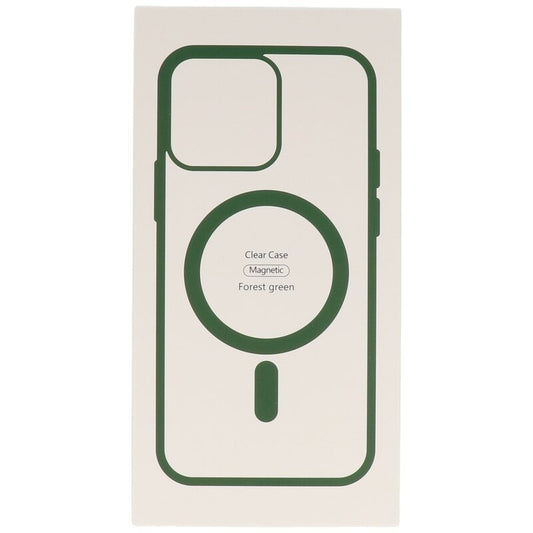 Fashion Color-Transparent Magsafe Case voor iPhone 15 Donker Groen