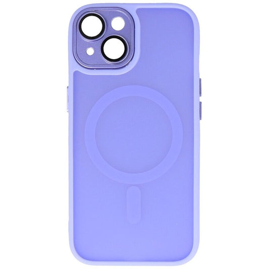 Mat-Transparent met Camera Beschermer Magsafe Case voor iPhone 15 Paars