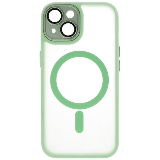 Mat-Transparent met Camera Beschermer Magsafe Case voor iPhone 15 Groen
