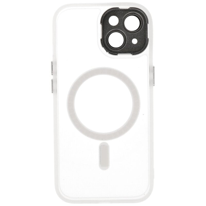 Mat-Transparent met Camera Beschermer Magsafe Case voor iPhone 15 Wit