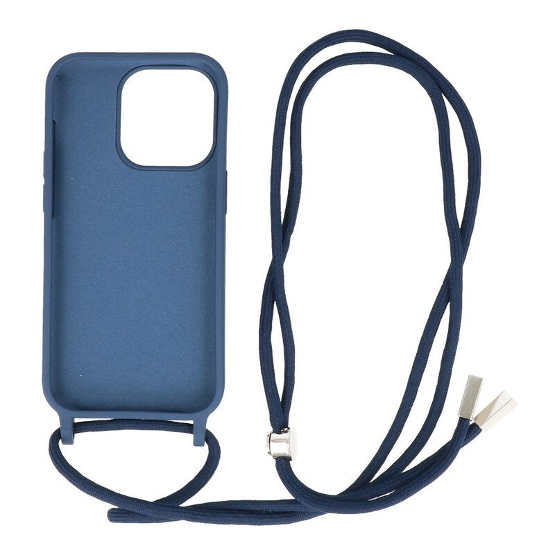 2.5 mm Hoes met Koord voor iPhone 14 Pro Max Navy