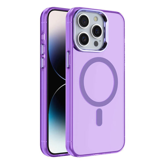 IMD Magnetic Fashion Color Hard Case voor iPhone 14 Pro Paars