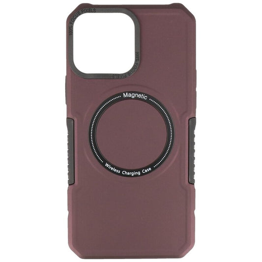 Magnetic Charging Case voor iPhone 14 Pro Bordeaux Rood