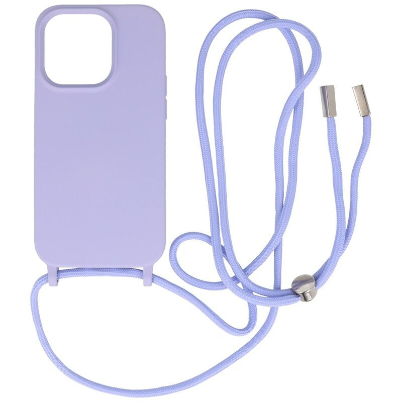 2.5 mm Hoes met Koord voor iPhone 14 Pro Paars