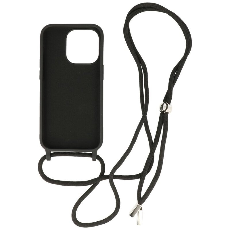 2.5 mm Hoes met Koord voor iPhone 14 Pro Zwart