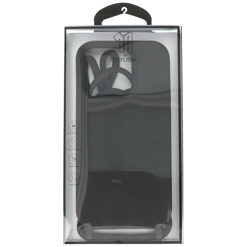 2.5 mm Hoes met Koord voor iPhone 14 Pro Zwart