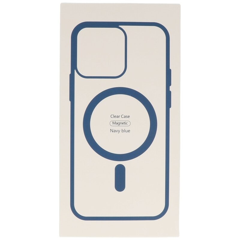 Fashion Color-Transparent Magsafe Case voor iPhone 14 Pro Navy