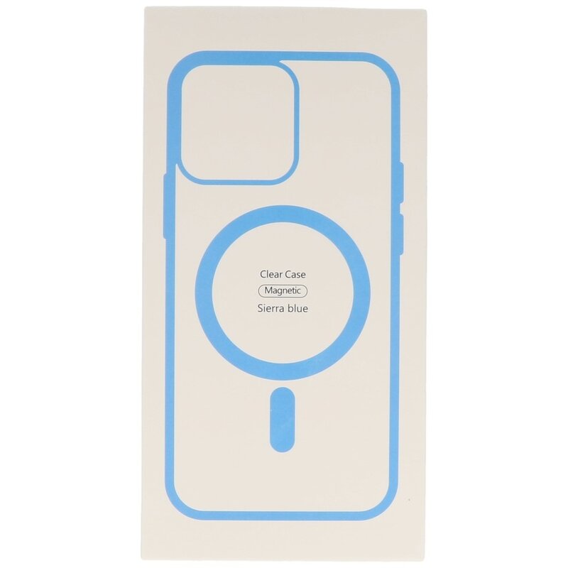 Fashion Color-Transparent Magsafe Case voor iPhone 14 Pro Blauw