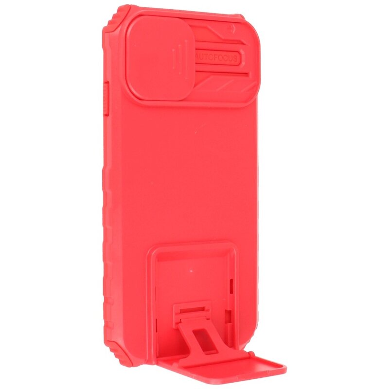 Window - Stand Backcover voor iPhone 14 Pro Rood