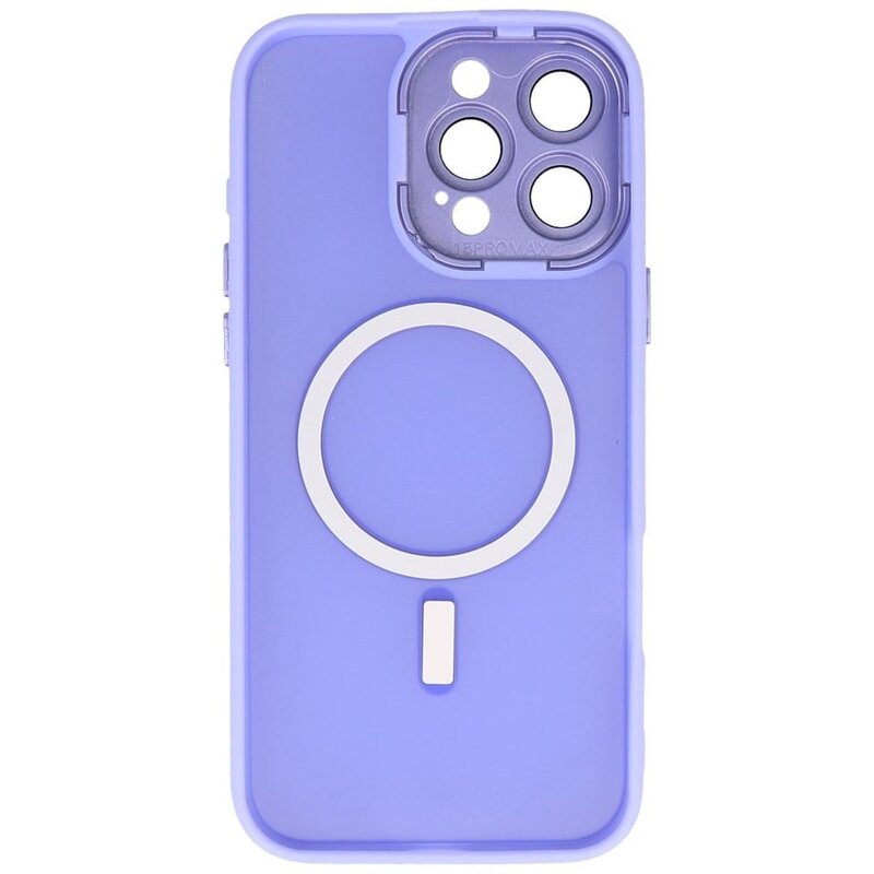 Mat-Transparent met Camera Beschermer Magsafe Case voor iPhone 14 Pro Paars