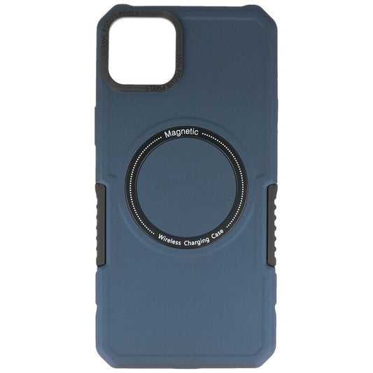 Magnetic Charging Case voor iPhone 14 Plus Navy