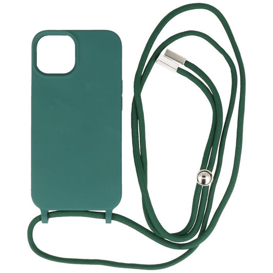2.5 mm Hoes met Koord voor iPhone 14 Donker Groen