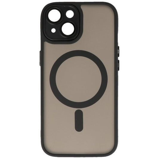 Mat-Transparent met Camera Beschermer Magsafe Case voor iPhone 14 - 13 Zwart