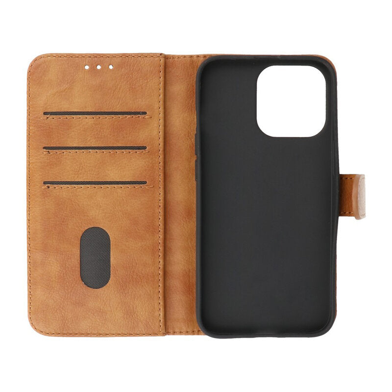 Bookstyle Wallet Cases Hoesje voor iPhone 13 Pro Max Bruin