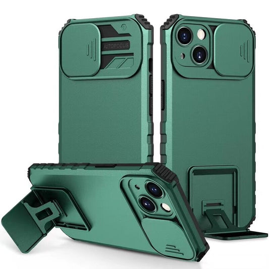 Window - Stand Backcover voor iPhone 13 Pro Max Donker Groen